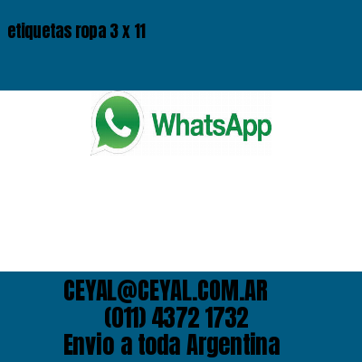 etiquetas ropa 3 x 11