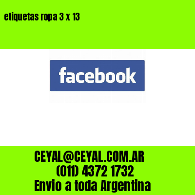 etiquetas ropa 3 x 13