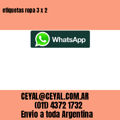 etiquetas ropa 3 x 2