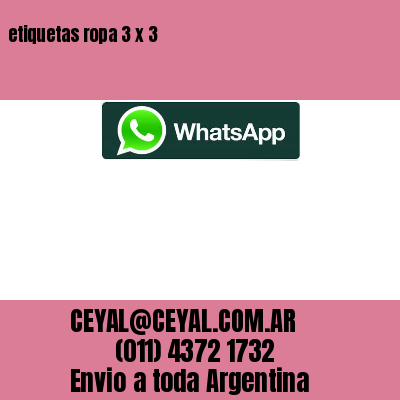 etiquetas ropa 3 x 3