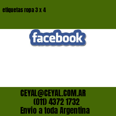 etiquetas ropa 3 x 4