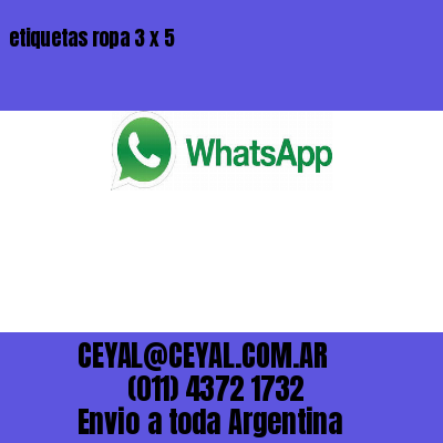 etiquetas ropa 3 x 5