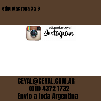 etiquetas ropa 3 x 6