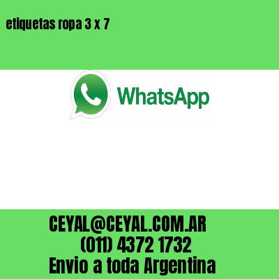 etiquetas ropa 3 x 7