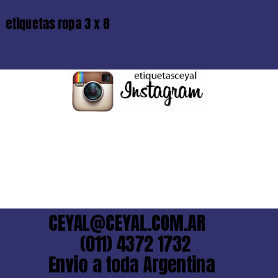 etiquetas ropa 3 x 8