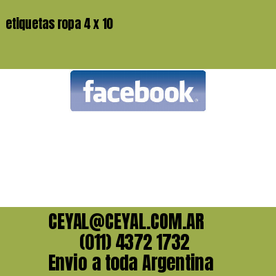etiquetas ropa 4 x 10