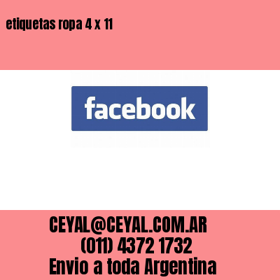 etiquetas ropa 4 x 11