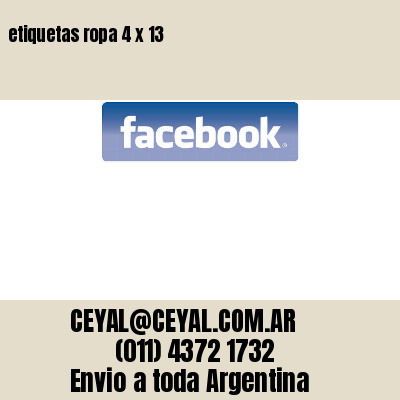etiquetas ropa 4 x 13
