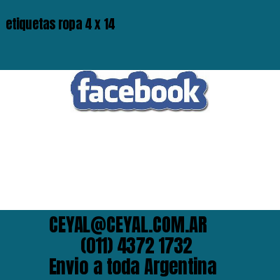 etiquetas ropa 4 x 14