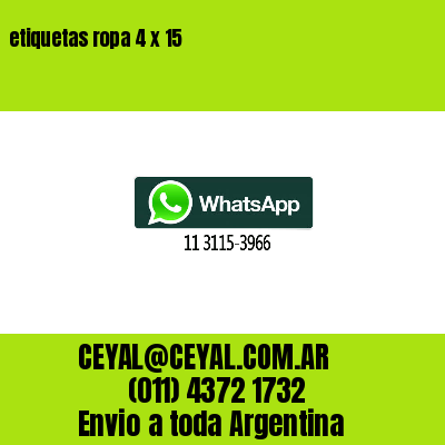 etiquetas ropa 4 x 15