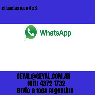etiquetas ropa 4 x 2