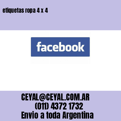 etiquetas ropa 4 x 4