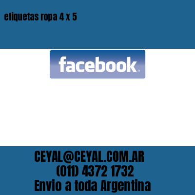 etiquetas ropa 4 x 5