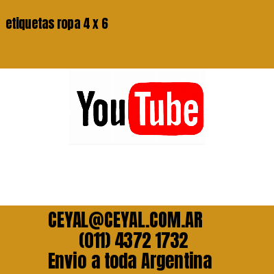etiquetas ropa 4 x 6