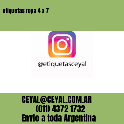 etiquetas ropa 4 x 7
