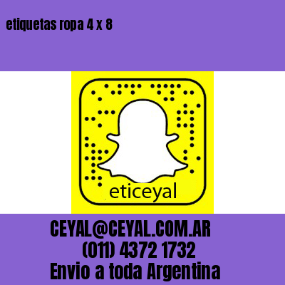 etiquetas ropa 4 x 8