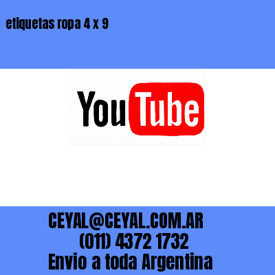 etiquetas ropa 4 x 9