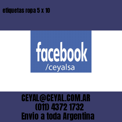 etiquetas ropa 5 x 10