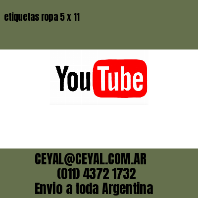 etiquetas ropa 5 x 11