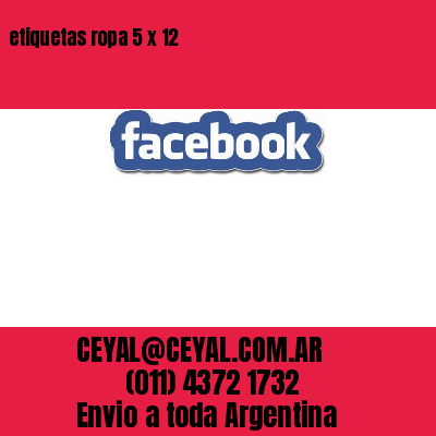etiquetas ropa 5 x 12