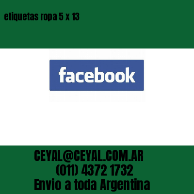 etiquetas ropa 5 x 13