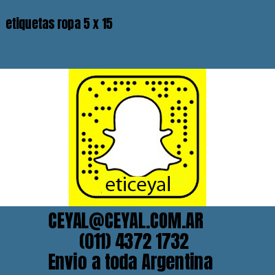etiquetas ropa 5 x 15