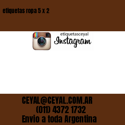 etiquetas ropa 5 x 2