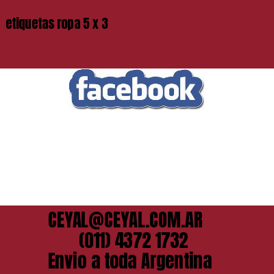 etiquetas ropa 5 x 3