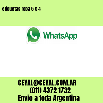 etiquetas ropa 5 x 4