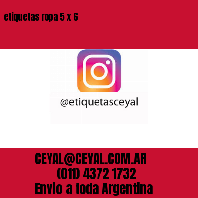 etiquetas ropa 5 x 6