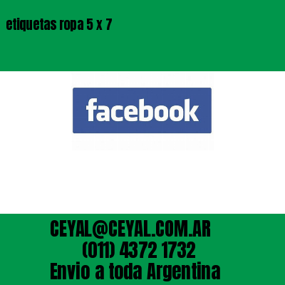 etiquetas ropa 5 x 7