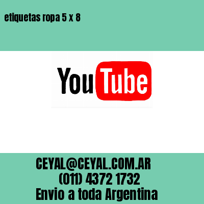 etiquetas ropa 5 x 8