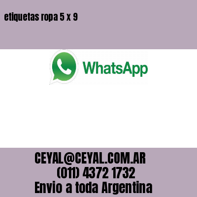 etiquetas ropa 5 x 9