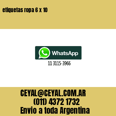 etiquetas ropa 6 x 10