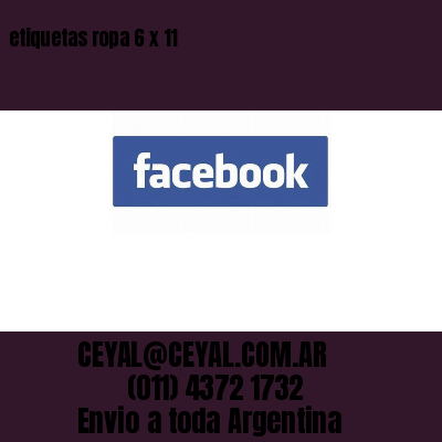 etiquetas ropa 6 x 11