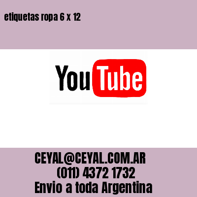 etiquetas ropa 6 x 12