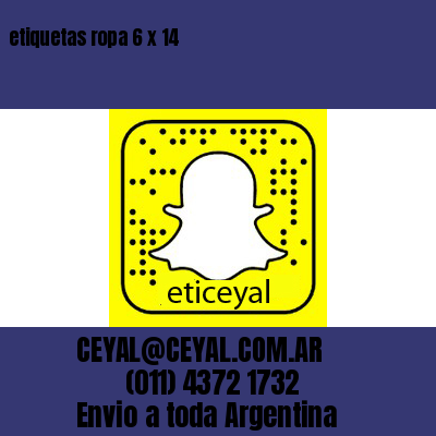 etiquetas ropa 6 x 14