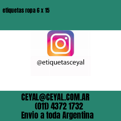 etiquetas ropa 6 x 15