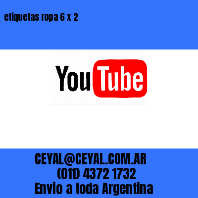 etiquetas ropa 6 x 2