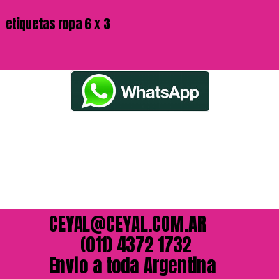 etiquetas ropa 6 x 3