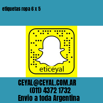 etiquetas ropa 6 x 5