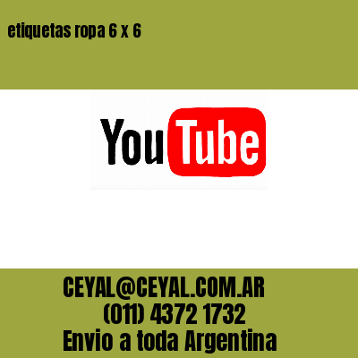 etiquetas ropa 6 x 6