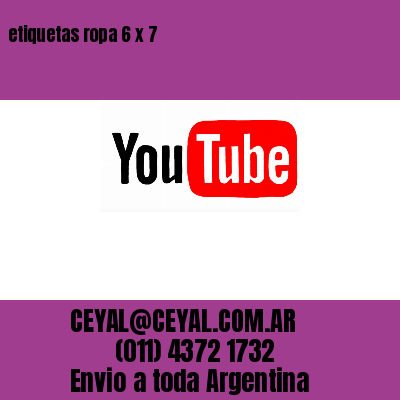 etiquetas ropa 6 x 7