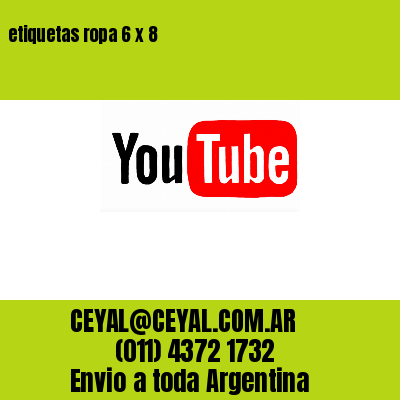 etiquetas ropa 6 x 8