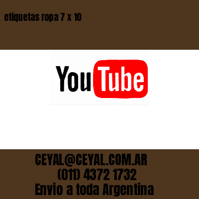 etiquetas ropa 7 x 10