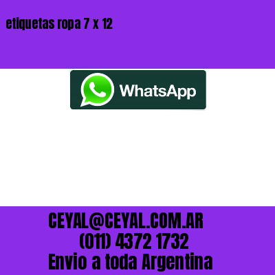 etiquetas ropa 7 x 12
