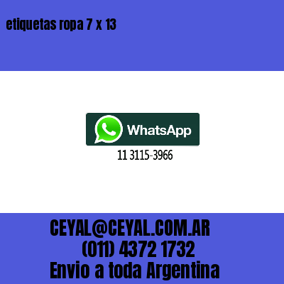 etiquetas ropa 7 x 13