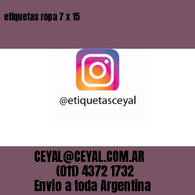 etiquetas ropa 7 x 15