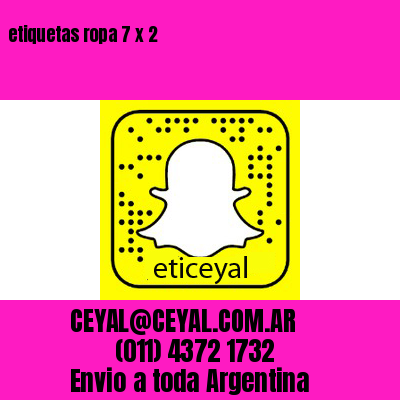 etiquetas ropa 7 x 2