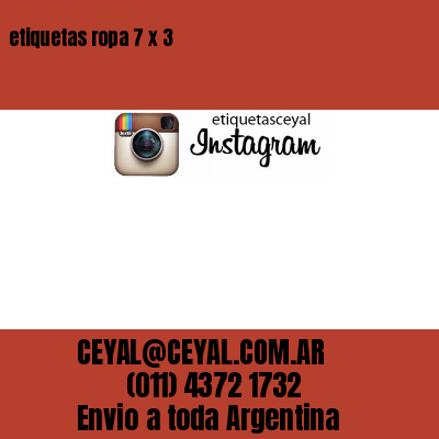 etiquetas ropa 7 x 3